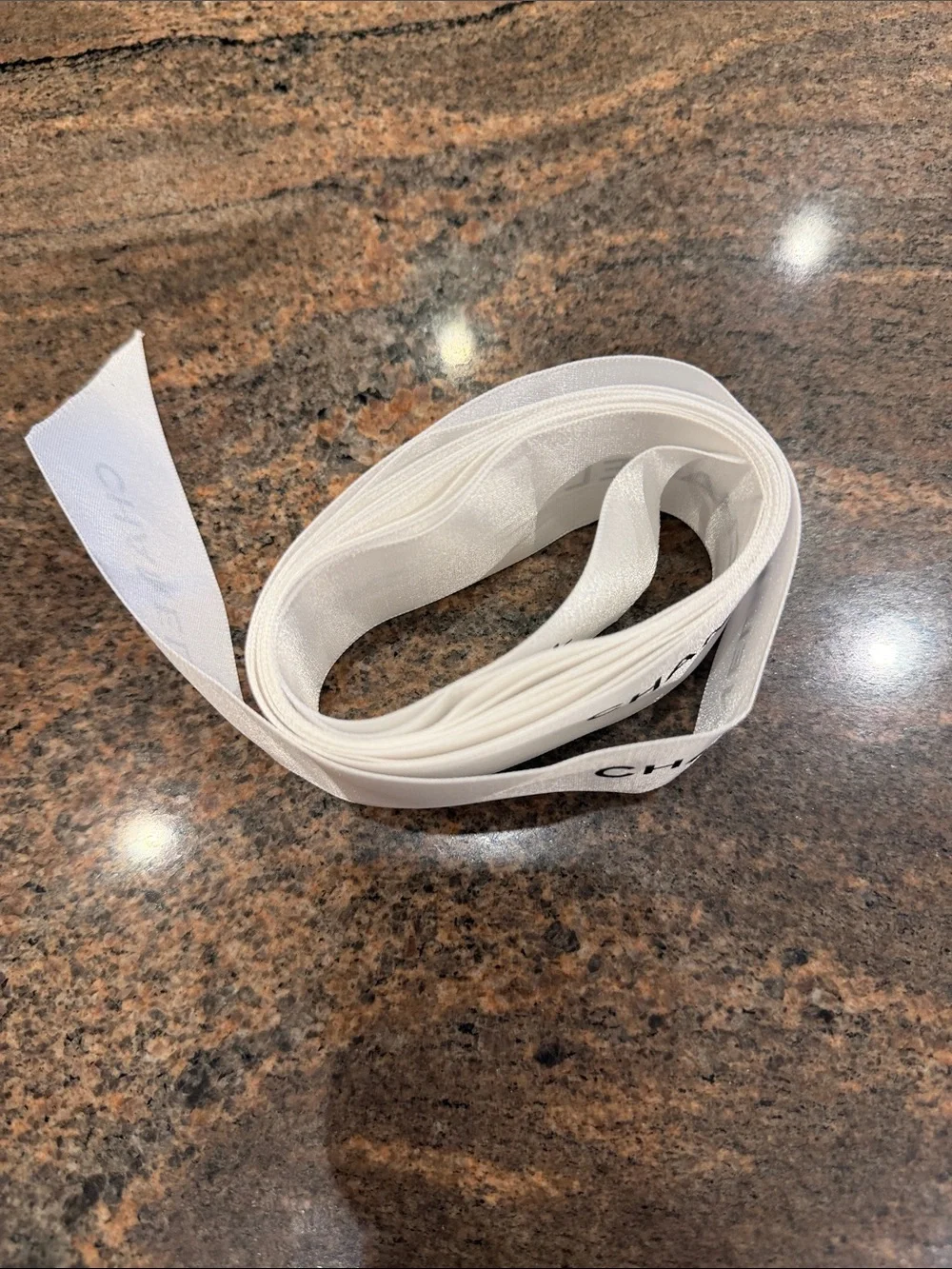 Chanel shopping bag, box and ribbon